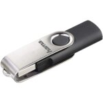 Cl� usb 2. 0  rotate, 16 gb (10 mb / s, flashpen rotate) noir / argent�