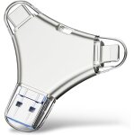 Cl� usb 256go pour iphone, cle photo 4 en 1 haute vitesse stockage externe pour iphone / android / pc ...