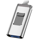Cl� usb 3. 0 de 64 go. cl� usb (64 go argent) pour t�l�phones mobiles et ordinateurs pour le stockage ...