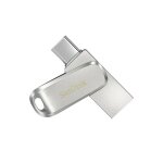 Cl� usb 3. 1 otg sandisk 128 go type - c - haute vitesse, coque en m�tal argent�