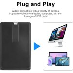 Cl� usb 32go carte noire, flash drive usb pendrive en silicone (32go, carte noire)