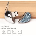 Cl usb 32go en forme de coeur avec bote, cl usb personnalise cadeau romantique pour femme enfants ...