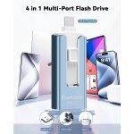 Cl� usb 4 en 1 32 go, compatible ios, android, pc, usb - c, transfert rapide de photos, vid�os et fichiers, ...