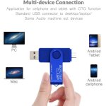 Cl usb 64 go, 2 en 1 otg usb mmoire stick, pivotant u disque avec port micro usb pour smartphone android, ...