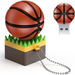 Cl usb 64go basketball cle usb clef usb 2. 0 en silicone marron mmoire stick 64 go cartoon flash drive ...