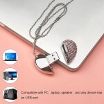 Cl usb 64go en forme de coeur avec bote, cl usb personnalise cadeau romantique pour femme enfants ...