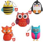Cl usb 8go lot de 5 silicone mignon petits animaux stockage externe pour ordinateur portable pc idal ...