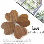 Cl usb en bois en forme de coeur 64 go usb cadeau en bois pour anniversaire, anniversaire de mariage, ...