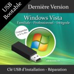 Cl usb bootable windows vista familiale / professionnel / intgrale + guide pdf d'utilisation - installation ...