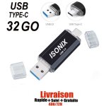 Cl� usb c 32 go gb type c otg usb flash drive pour android / pc noir