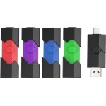 Cl usb c 32go lot de 5, cl usb c 32 go 2. 0 clef usb type c usb rtractable double connectique pour ...