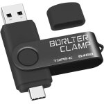 Cl� usb type c 64 go, borlterclamp m�moire stick double connecteur usb c 3. 0 u disque flash drive pour ...