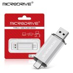 Cl� usb de type c, micro otg, 4 go 8 go 16 go 128 go 100 go 64 go 32 go, cl� usb haute vitesse 8 go argent ...