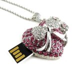 Promotion ! cl� usb collier 'love' rose chrome (8go)