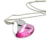 Promotion ! cl� usb collier 'love' rose chrome (8go)