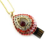 Promotion ! cl usb collier 'scarlett' rouge dor (8go)