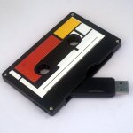 Cl� usb en forme de cassette - 16 go - cadeau unique pour les amateurs de musique, les anniversaires, ...