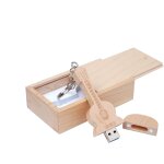 Cl usb en forme de guitare en bois d'erable 3. 0 / 8gb bois d'erable