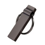 Cl usb haute vitesse, 64 go, sifflet mtallique argent, porte - cls noir, cadeau d'affaires cratif ...
