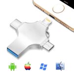 Clé usb otg iphone 5 5s 6 6s plus 7 8 micro usb type c capacite 128 gb Clé usb otg iphone 5 5s 6 6s plus 7 8 micro usb type c capacite 128 gb
