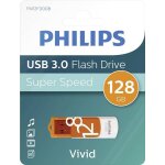 Cl� usb philips vivid 3. 0 128 go blanc et orange