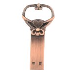 Cl usb portable rtro en forme de coeur dcouvert 2. 0 usb cl de mmoire magique pour le stockage d'informat ...
