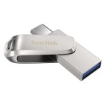 Cl� usb sandisk ultra dual drive luxe 256 go usb 3. 1 gen 1 / usb - c argent