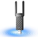 Cl� wifi 6 ax1800 mbps cle usb wi - fi 5ghz cl� wifi pour pc, double bande adaptateur wifi puissante ...