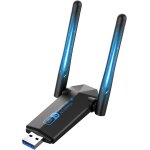 Cl wifi, cle wifi puissante ac1300 mbps usb 3. 0 double bande antenne wifi 2. 4g / 5ghz dongle wifi ...