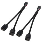 Clicksell - 2 pack usb 2. 0 9 broches femelle a double cble d'extension 9 broches mle, nylon tress ...