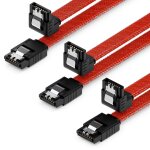 Cloudds - 3x 50cm sata 3 nylon cble set cbles de donns 6 gbit / s cbles de branchement carte mre ...