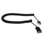 Cloudds - cble adaptateur spiral usb 2. 0 a mle vers femelle a 3 m - rallonge tlescopique a ressort ...