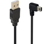 Cloudds - cble mini usb d'angle 90 degrs mini 5 broches usb b mle a usb 2. 0 mle fil d'extension ...