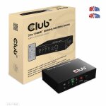 Club3d 3 to 1 hdmi 8k60hz switch commutateur �cran, clavier et souris noir