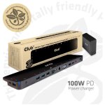 Club3d csv - 1564w100 station d'accueil usb 3. 2 gen 1 (3. 1 gen 1) type - c noir