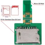 Cmjaagur - 10pcs / lot kit de carte mmoire micro sd tf mle vers adaptateur d'extension femelle sd standard ...