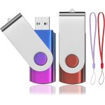 Cmjaagur - lot de 2 cl usb 64 go, dgrad de couleur cle usb 2. 0 rotation disque clef usb 64go avec ...