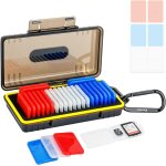 Cmjaagur - lot de 24 porte - cartes mmoire en plastique transparent pour 24 cartes sd sdxc sdhc et 24 ...