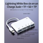 Cmjaagur - adaptateur carte sd pour iphone (6en1) lecteur carte micro sd usb lightning chargeur pour ...