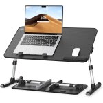 Cmjaagur - bureau, table, support ajustable pour ordinateur portable, 5 hauteurs, 4 angles, table pliante ... Cmjaagur - bureau, table, support ajustable pour ordinateur portable, 5 hauteurs, 4 angles, table pliante ...