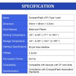 Cmjaagur - dogfish 5 pack 1go compact flash card carte mmoire type i haute performance fat16 pour equipements ...