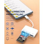 Cmjaagur - hub usb c de type c pour iphone 15 pro plus (4 en 1) - lecteur de carte tf micro sd - adaptateur ...