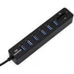 Cmjaagur - hub usb rpartiteur 6 ports avec lecteur de carte micosd et sd pour ordinateur portable / ...