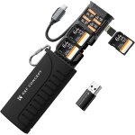 Cmjaagur - lecteur de carte mmoire usb 3. 1 avec systme de rangement et adaptateur usb - c vers usb ...