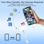Cmjaagur - lecteur de carte sd 3 en 2, lightning + connecteur usb c vers adaptateur usb sd tf mmoire ...