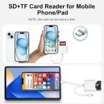 Cmjaagur - lecteur de carte sd pour iphone, ipad, lecteur de carte sd usb c avec double fente pour microsd ...
