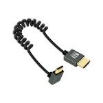 Coiled mini hdmi to hmdi cable 8k 3ft hdmi to mini hdmi spiral spring coiled cable short hdmi cable 2. ...