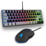 Combo hydrogen - pack clavier souris gamer, clavier gamer 65% filaire, rétroéclairage rgb, azerty, format ... Combo hydrogen - pack clavier souris gamer, clavier gamer 65% filaire, rétroéclairage rgb, azerty, format ...