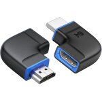 Combo - pack 8k@60hz / 4k@120hz adaptateurs hdmi coud plats 270 degrs et 90 degrs avec hdr (adaptateur ...