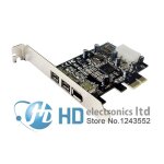 Combo pcie 2x 1394b + 1x 1394a ports firewire, carte contrôleur pci - express 1394, chipset ti, câble ... Combo pcie 2x 1394b + 1x 1394a ports firewire, carte contrôleur pci - express 1394, chipset ti, câble ...